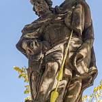 Přistoupim - sloup se sochou sv. Václava, socha světce (2019)