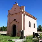 Jindice - hřbitovní kaple Bolestné Panny Marie od severozápadu (2017)