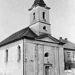 Kšely - evangelická modlitebna, průčelí (1983)