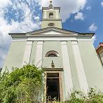 Kšely - evangelická modlitebna, hlavní průčelí od jihu (2018)