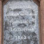 Kšely - zvonička, nápisová deska (2018)