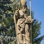 Žíšov - socha sv. Mikuláše, detail (20174)