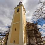Solopysky - kostel sv. Bertoloměje, pohled od západu (2022)