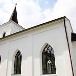 Škvorec - evangelický kostel od jihovýchodu (2016)