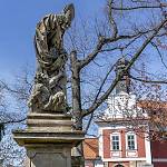 Škvorec - socha sv. Prokopa se zámkem (2024)