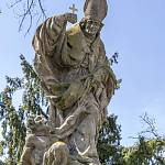 Škvorec - socha sv. Prokopa, detail (2024)