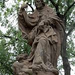 Škvorec - socha sv. Prokopa, detail (2016)