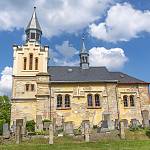Choťovice - kostel Narození Panny Marie od jihu (2018)