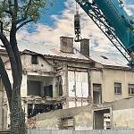 Kolín - bývalé vojenské velitelství během bouracích prací (2024)