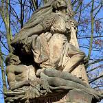 Poříčany - památník padlým, detail (2016)