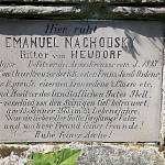 Kbel - hřbitov, náhrobek Emanuela Náchodského z Neudorfu (2013)