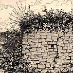 Český Brod - hradby (1934, kresba Jaroslava Štičky)