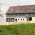 Kouřim - skanzen, dům z Jílového, pohled od jihovýchodu (2017)