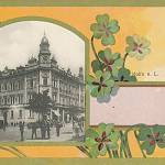 Kolín - Okresní občanská záložna na dobové pohlednici