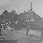 Štítary - původní budova školy (cca 1906, školní kronika)