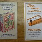 Velim - továrna na čokoládu a kávové náhražky, reklamní letáky (SOkA Kolín)