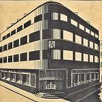 Kolín - Rubešova ulice, Záložna, studie stavby (1936)