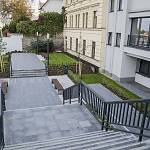 Kolín - Zámecká ulice, Městský společenský dům, schodiště na terasy (2017)