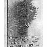Tuklaty - pamětní deska Ferdinanda Klindery (1937, neznámý autor, archiv obce)