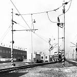 Cerhenice - zkušební železniční okruh, kolejiště stanice Cerhenice (1975)