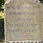 Hlízov - památník pozemkovým úpravám z roku 1925, detail (2024)