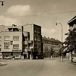 Kolín - pohled do ulice veltrubské (cca 1960, foto Josef Hanousek)