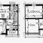 Kolín - ulice U Přejezdu, návrh řešení řadových domků od Jindřicha Freiwalda (1924)