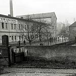 Kolín - Bayerova tiskárna v původní podobě během povodně (prosinec 1925, SOkA Kolín)