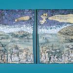 Radovesnice II - Rajdlův betlém, mozaika Noc pastýřů na skříni betléma (2020)