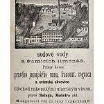 Kolín - Vavruškova sodovkárna, plakát (kolem roklu 1890)