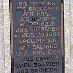 Habrkovice - památník padlým v 1. světové válce, nápisová deska (2018)
