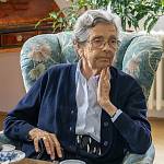 Alžbeta Sternbergová, rozená Hrubá z Gelenj (Jelení) na návštěvě na zámku v Moránech (2020)