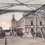 Kolín - zaniklý železný most, vyústění na Zálabí (počátek 20. století, SOkA Kolín)