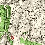 Svatbín - zaniklý kříž na mapě III. vojenského mapování 1 : 75 000, mapový list 3954 (© Ministerstvo životního prostředí ČR)