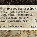Kolín - památník Zdeňka Hejduka ml., slib (2025)