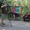 Natáčení cyklistů v alejích