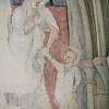 Sázavská madona (kárající), gotická freska v kapitulní síni